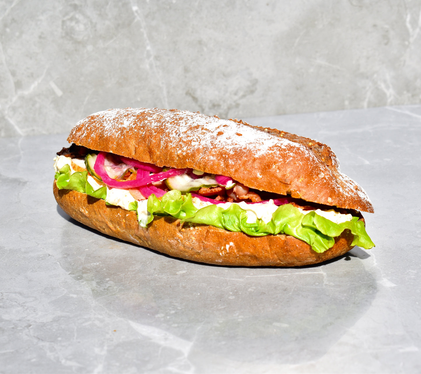 Kyckling & baconbaguette
