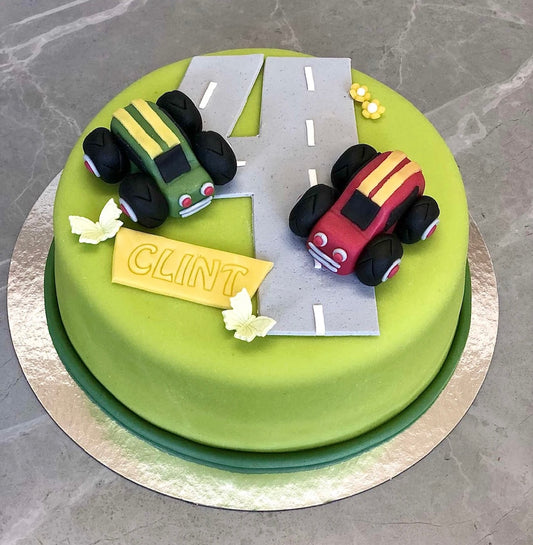 4-års tårta m. bilar