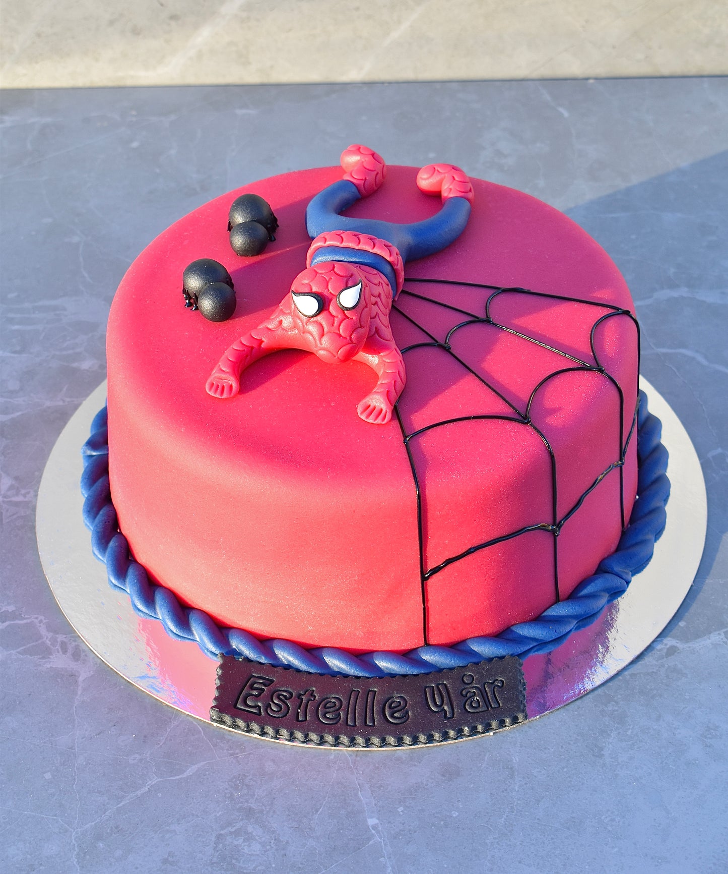 Spider man tårta